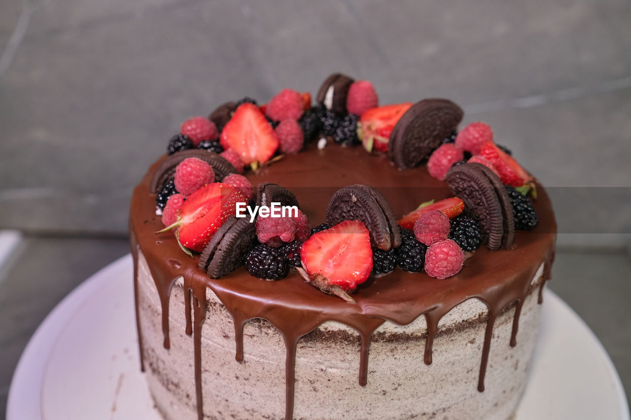 close-up of dessert in plate