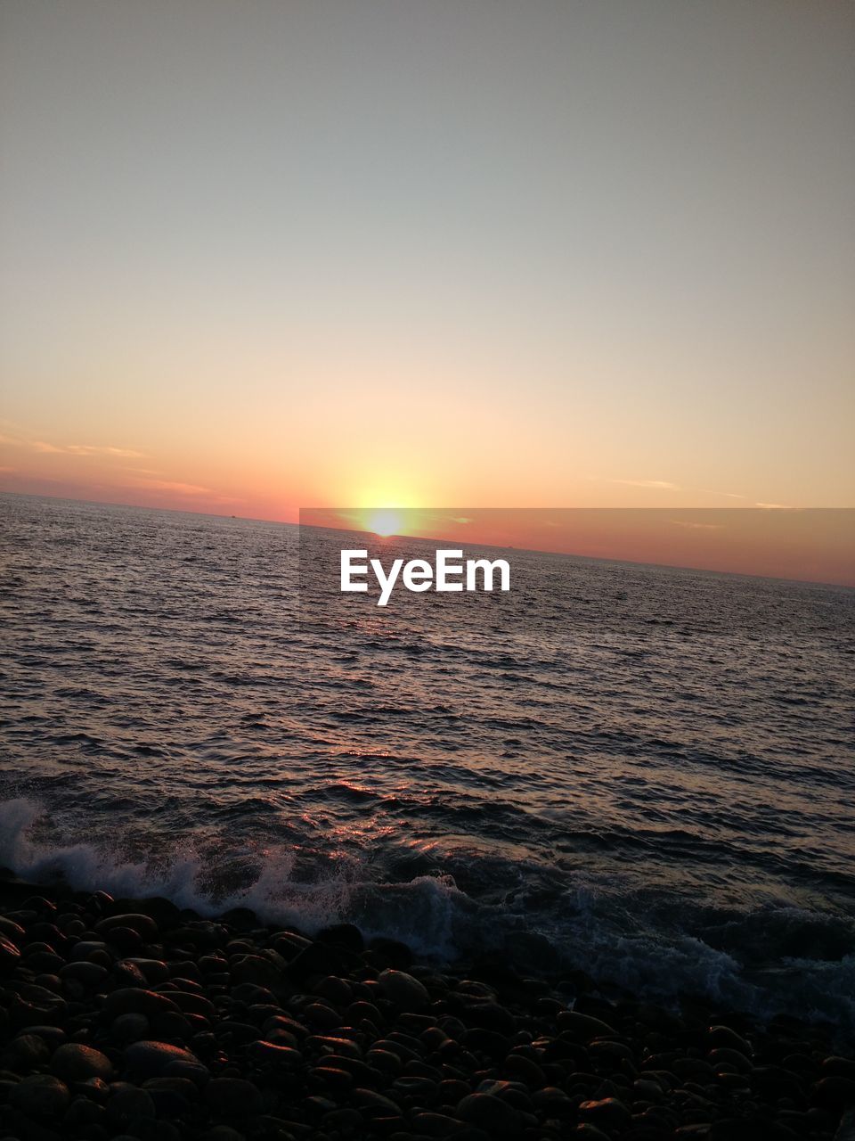 SCENIC VIEW OF SEA DURING SUNSET