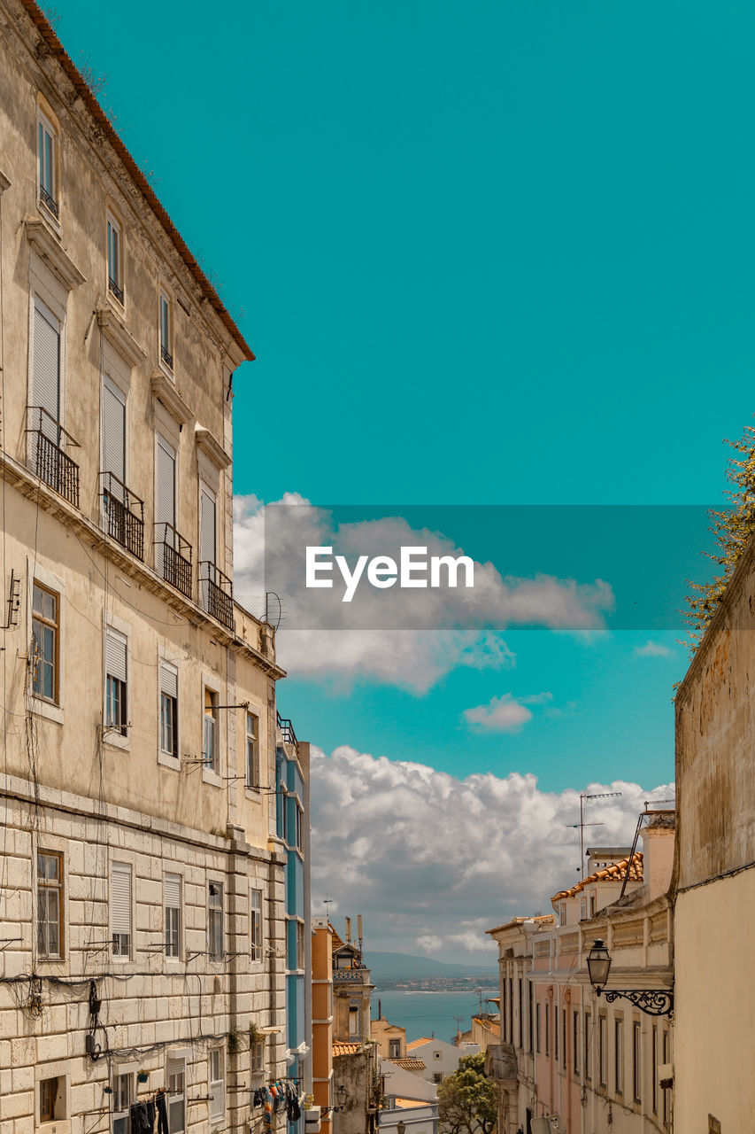 Low angle view of buildings against sky