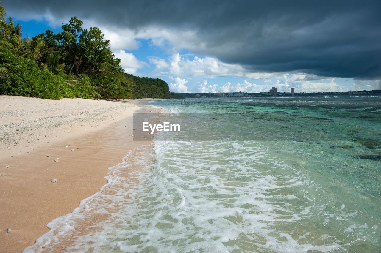 PANORAMIC VIEW OF BEACH AGAINST SKY