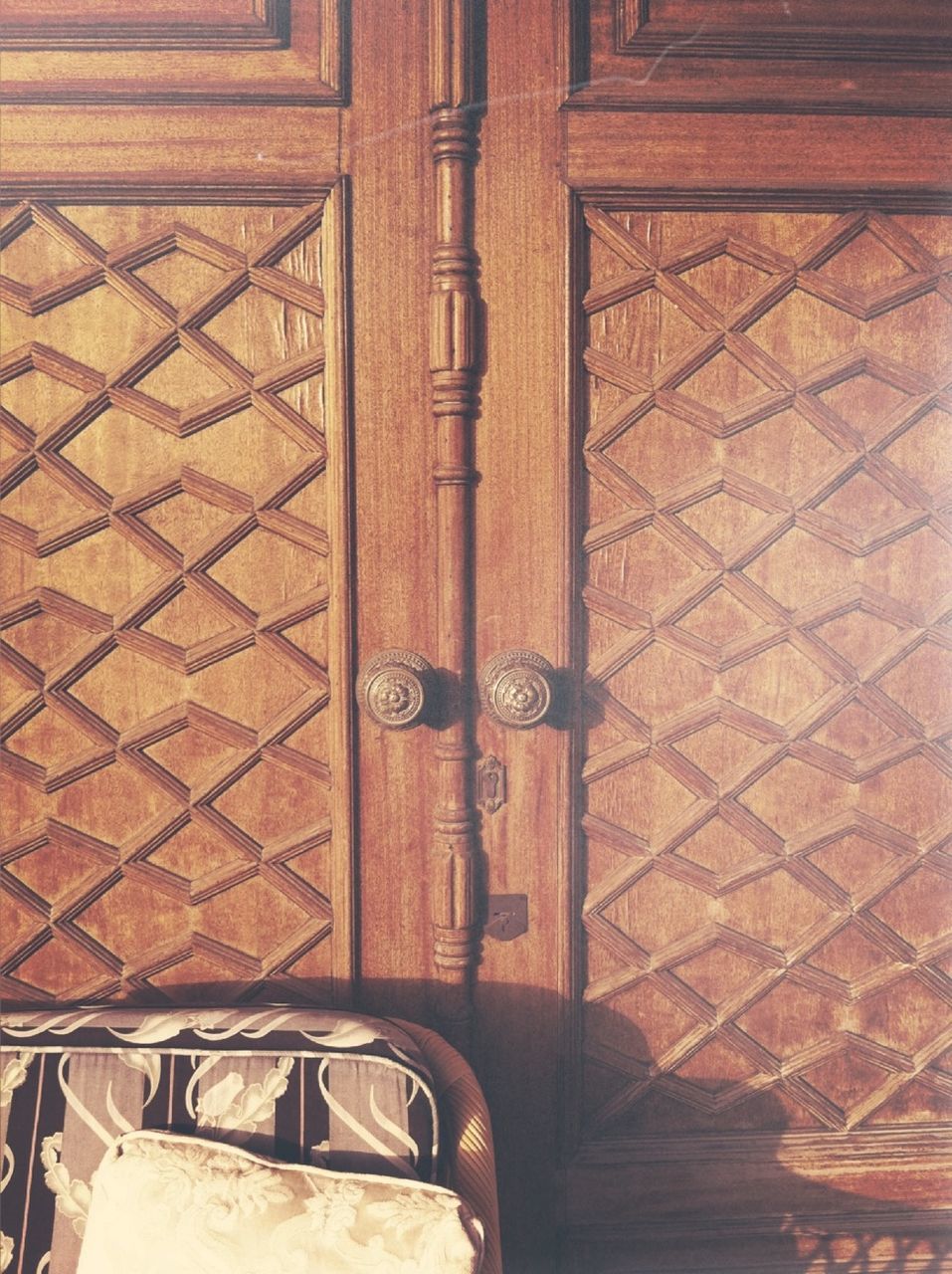Full frame of closed door