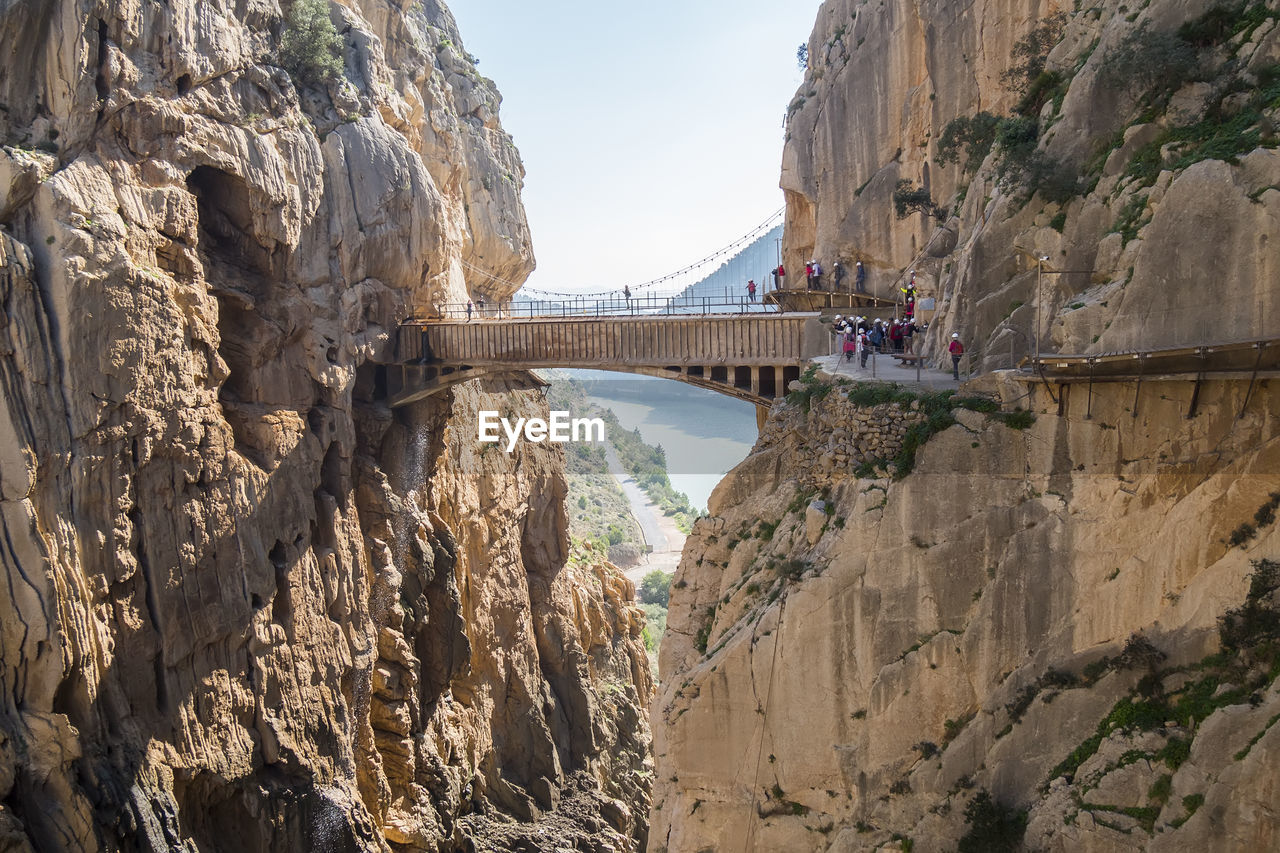 view of bridge over mountain