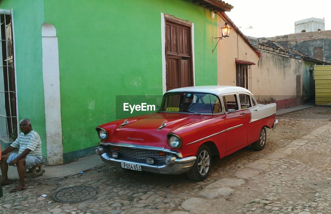 VIEW OF CAR ON ROAD