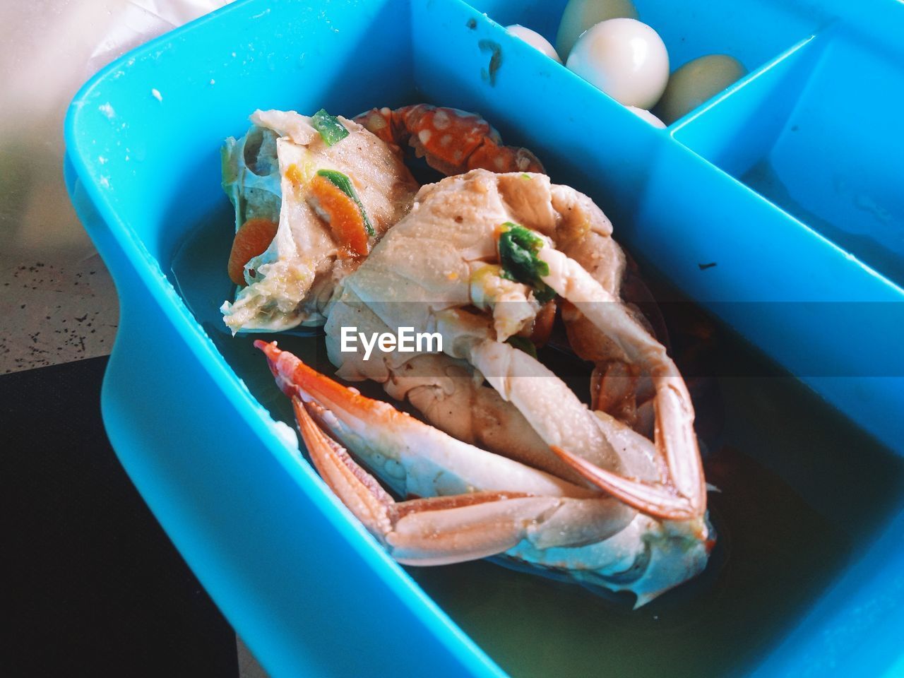 Close-up of seafood in bowl