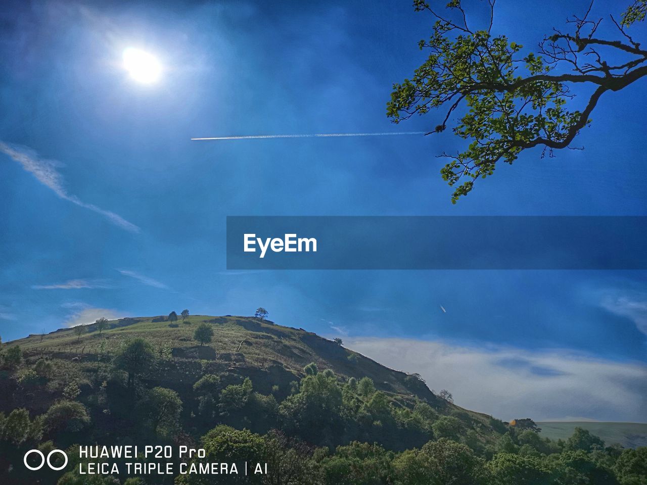 LOW ANGLE VIEW OF VAPOR TRAIL IN SKY