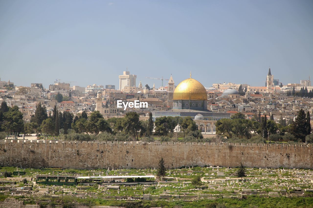 Panoramic view of buildings against sky