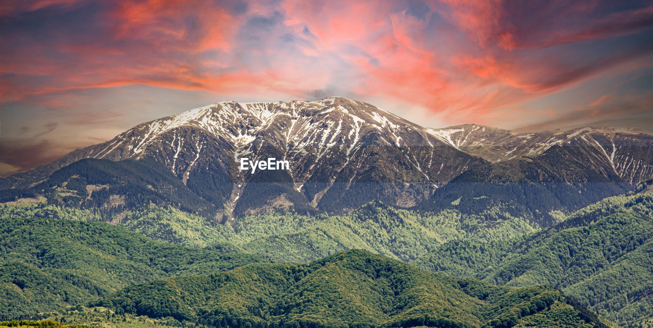 View of the famous romanian mountains fagaras