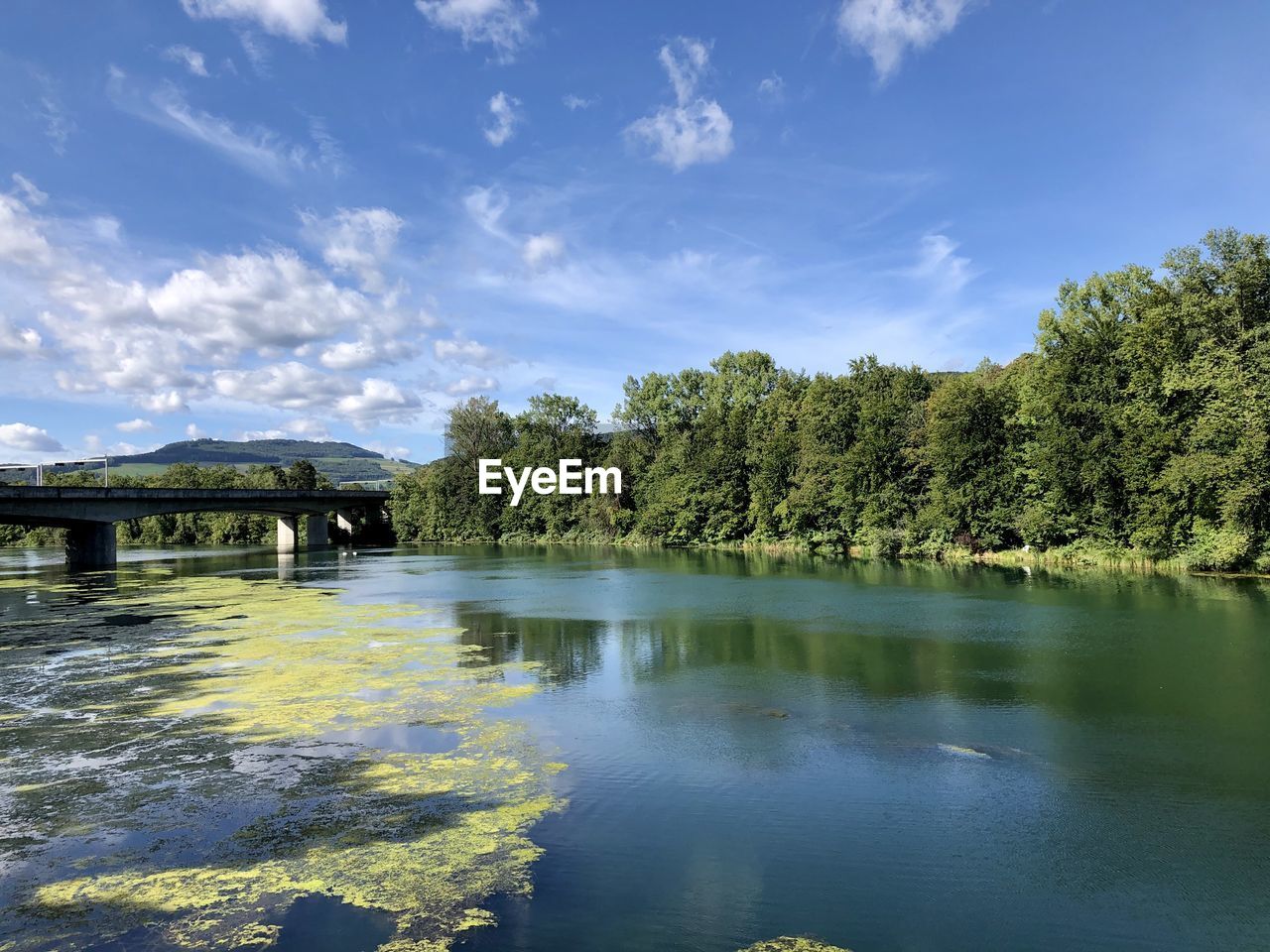 Bridge over river against sky