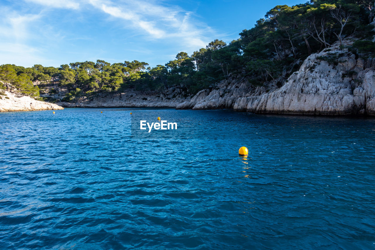 Boat trip along the coast of the calanques national park near cassis, france