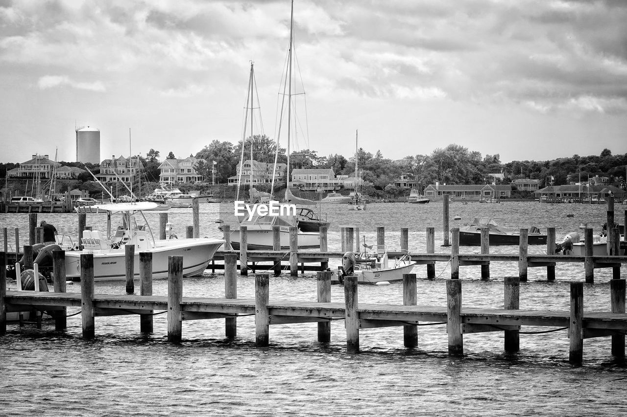 VIEW OF MARINA AGAINST SKY