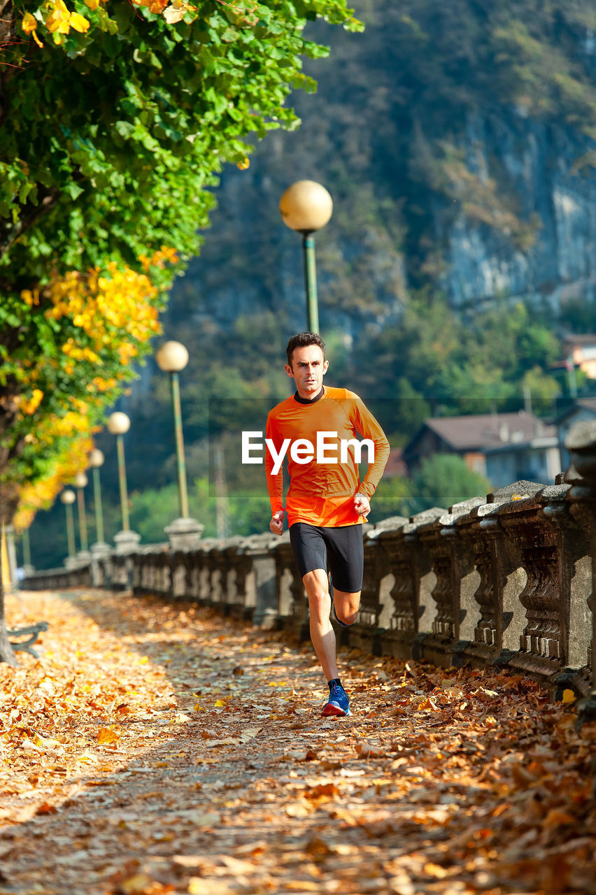 Full length of man running at park