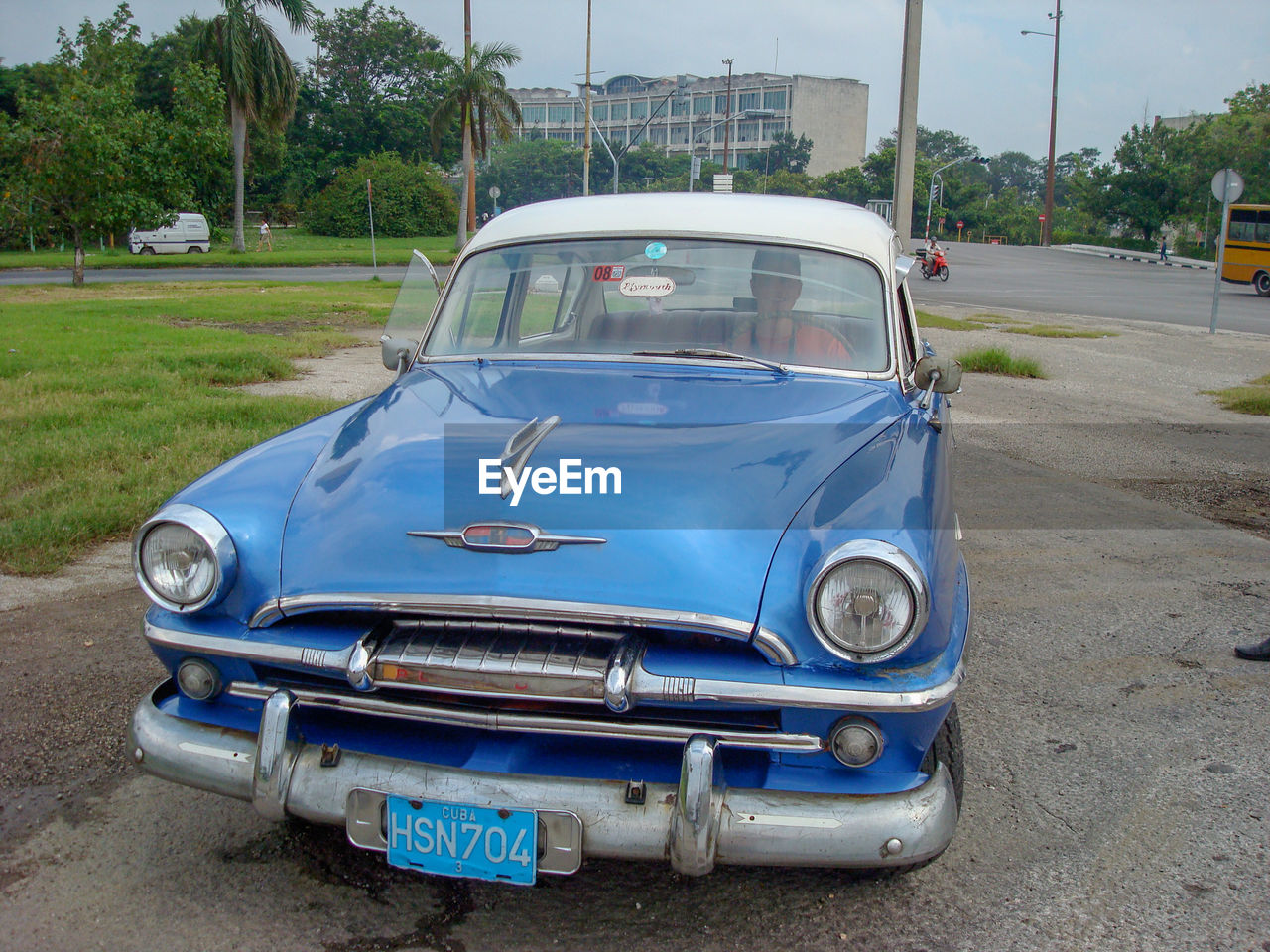 VIEW OF CAR ON ROAD