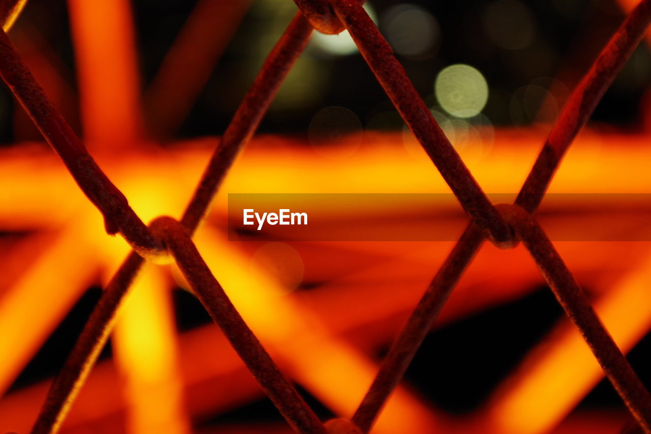 CLOSE-UP OF METAL FENCE