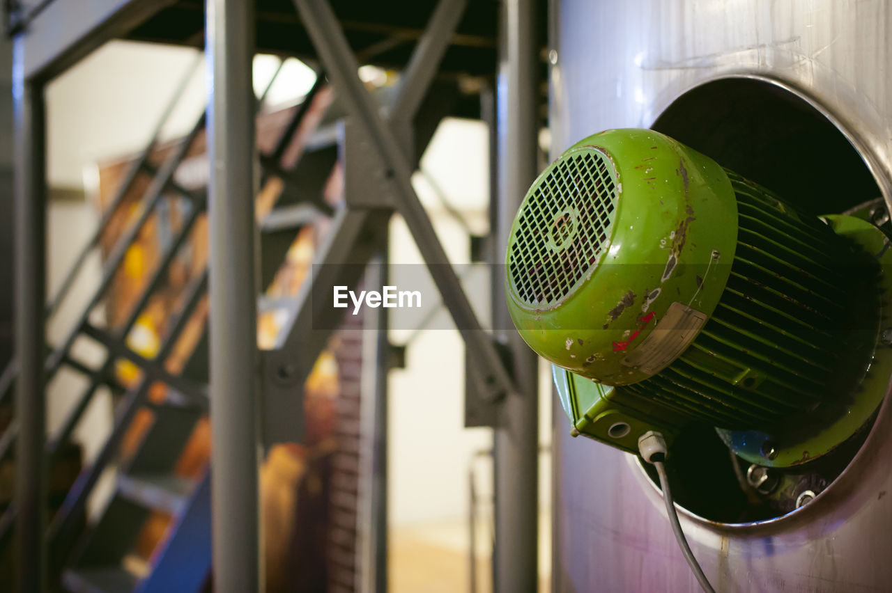 Close-up of machinery in factory