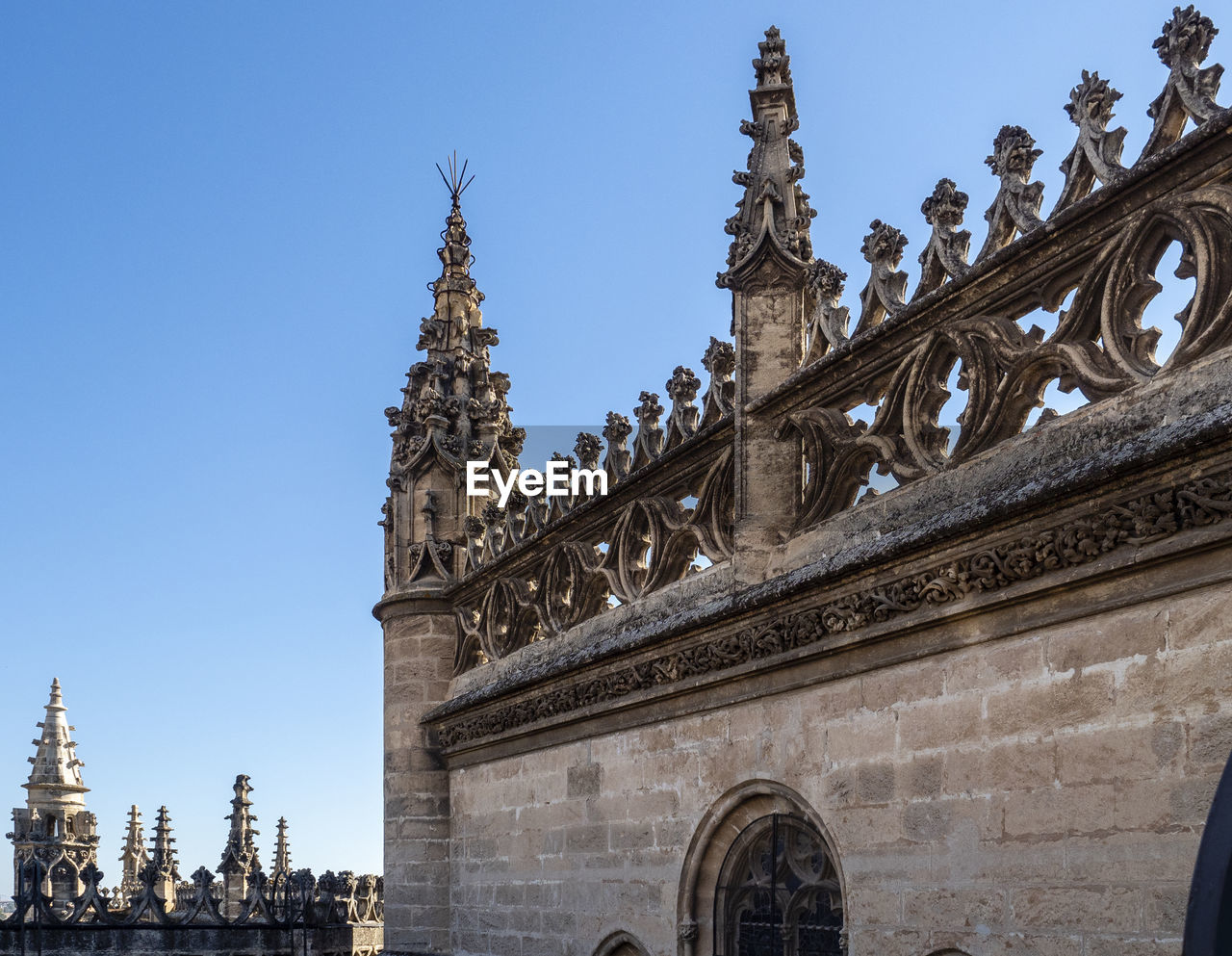 Low angle view of historical building against sky