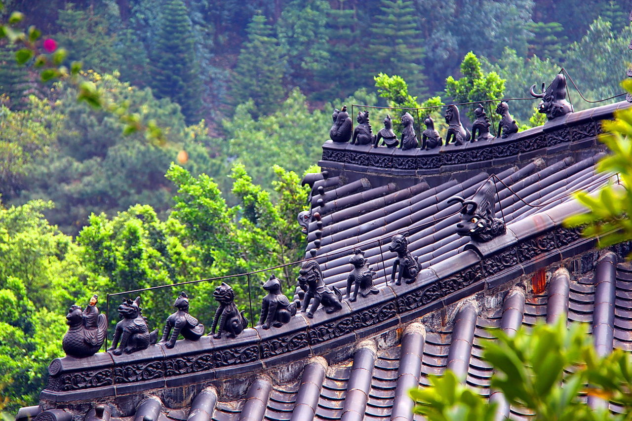 Ancient temple against sky