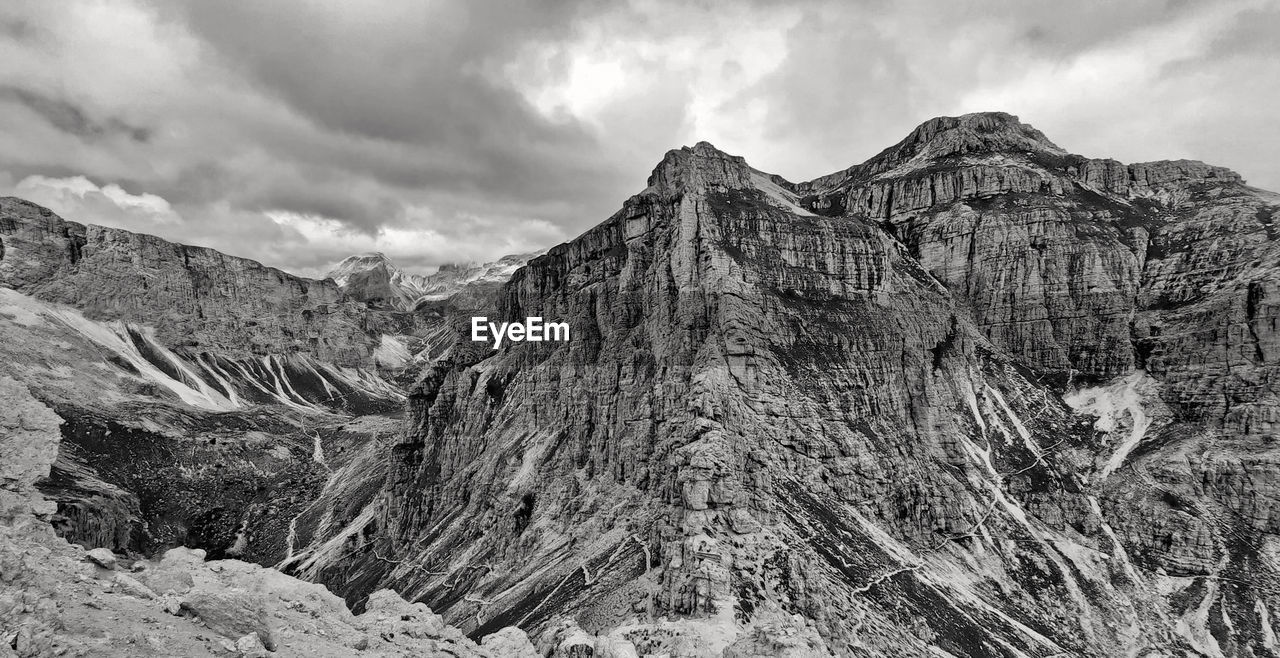 PANORAMIC VIEW OF ROCKY MOUNTAINS AGAINST SKY