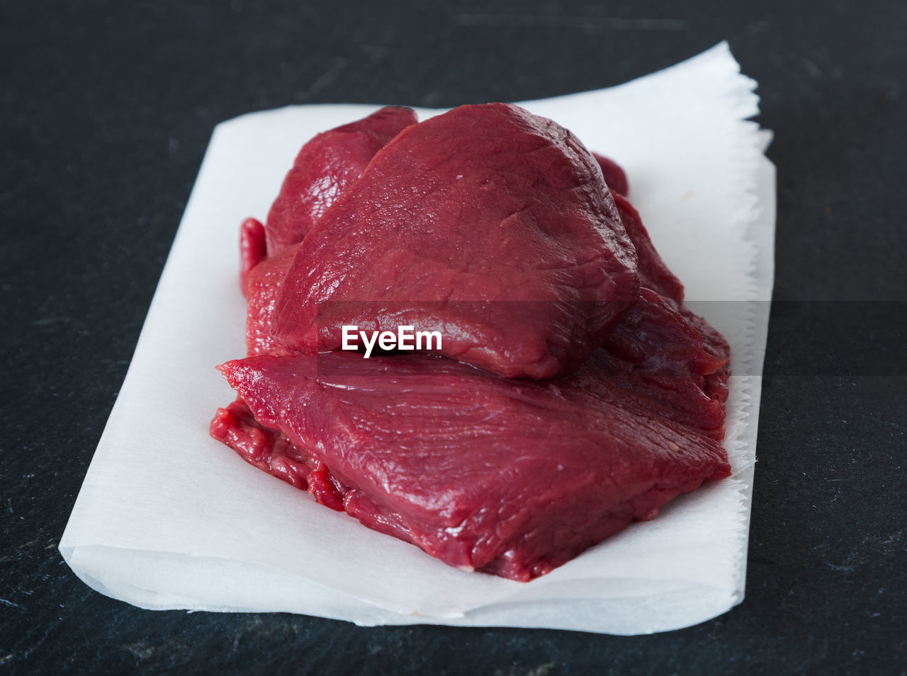 Close-up of meat on table