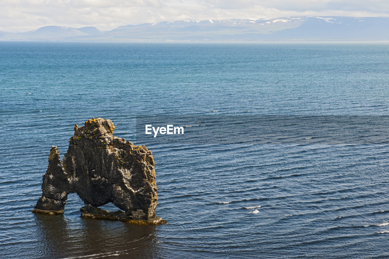 The majestic sea stack hvítserkur in north iceland