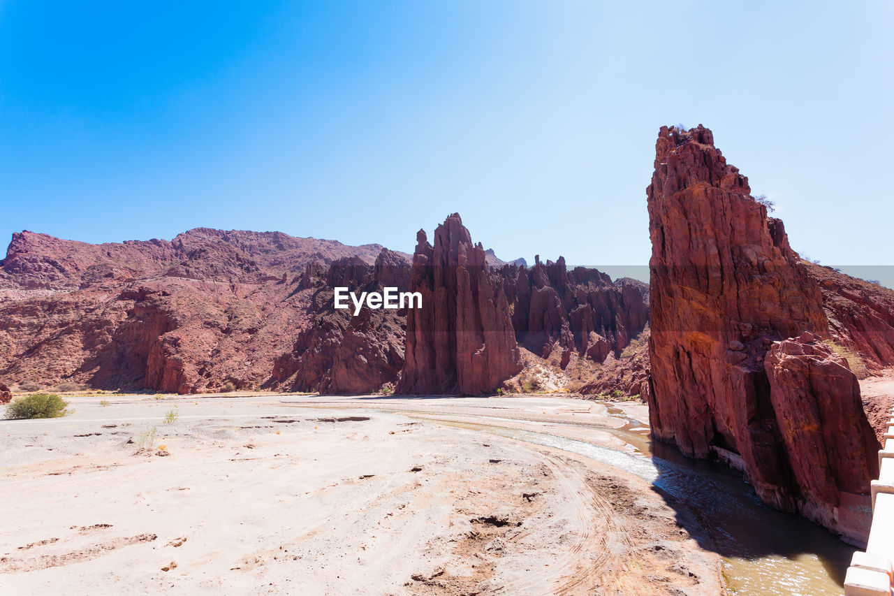 ROCK FORMATIONS ON LANDSCAPE AGAINST SKY