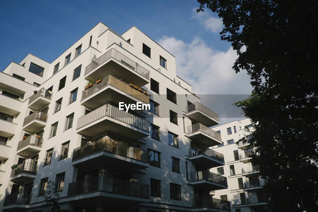 Low angle view of buildings against sky