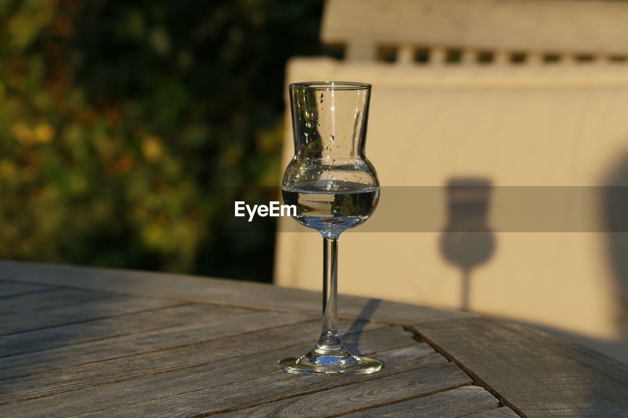 Close-up of glass on table