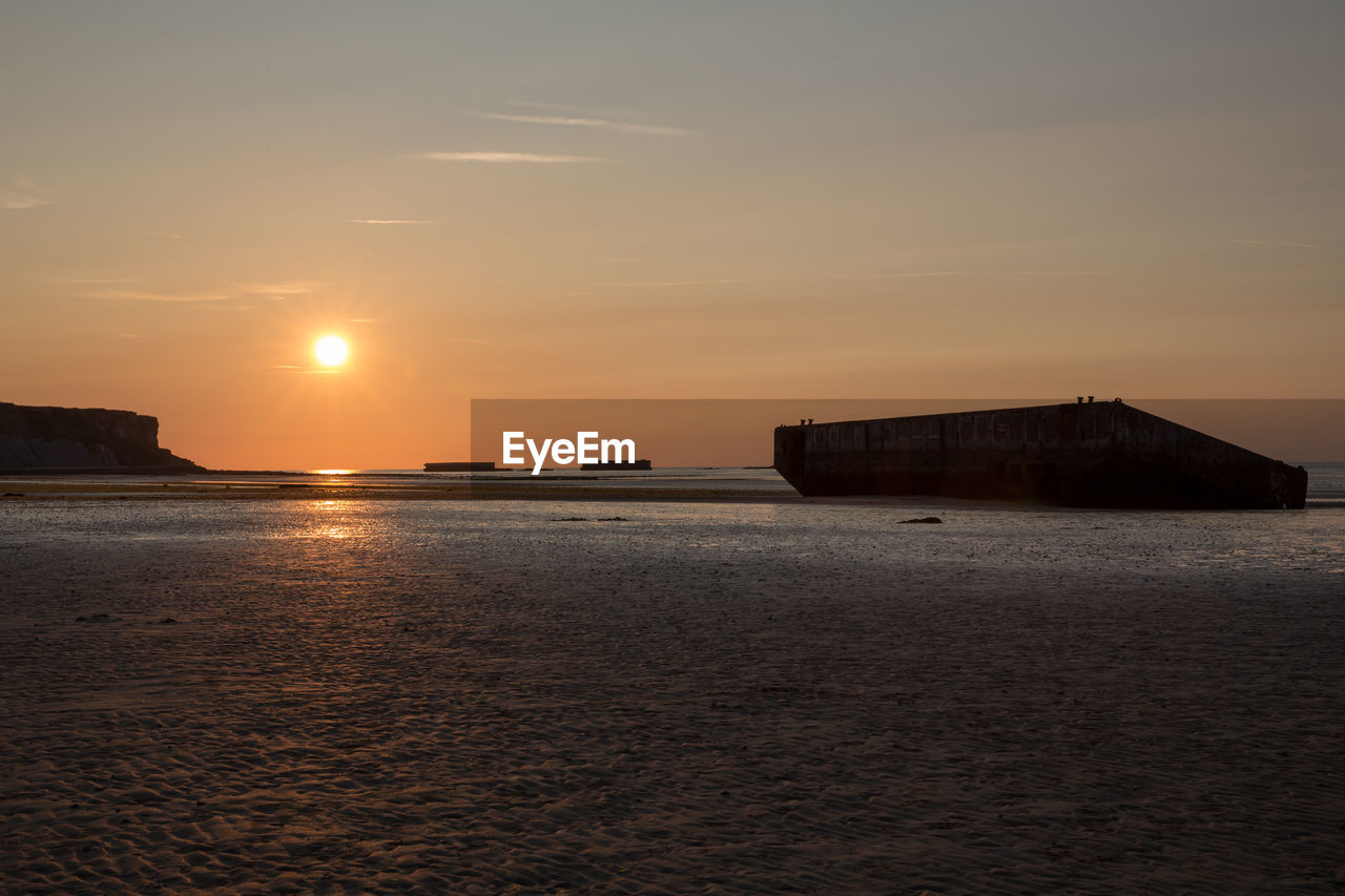 VIEW OF SEA AGAINST SKY DURING SUNSET