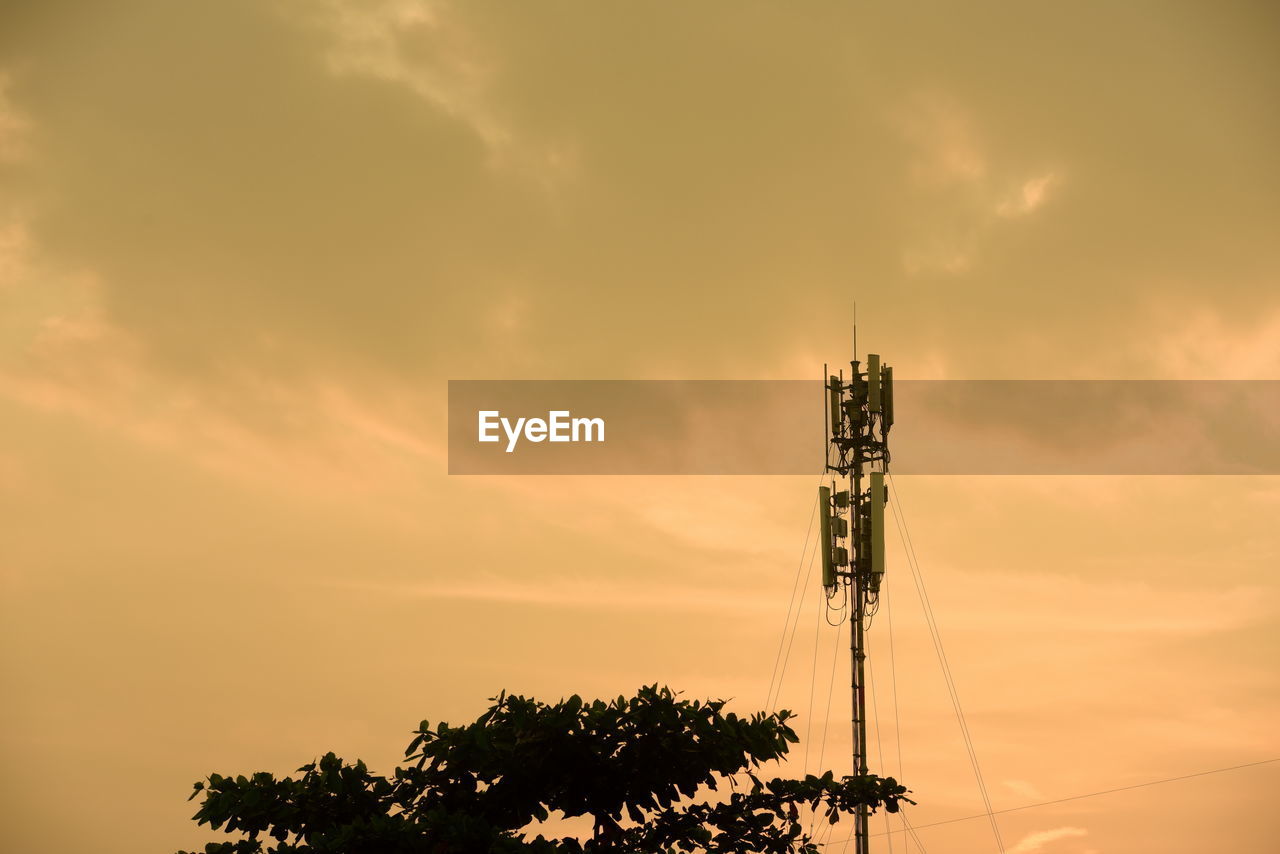 LOW ANGLE VIEW OF COMMUNICATIONS TOWER