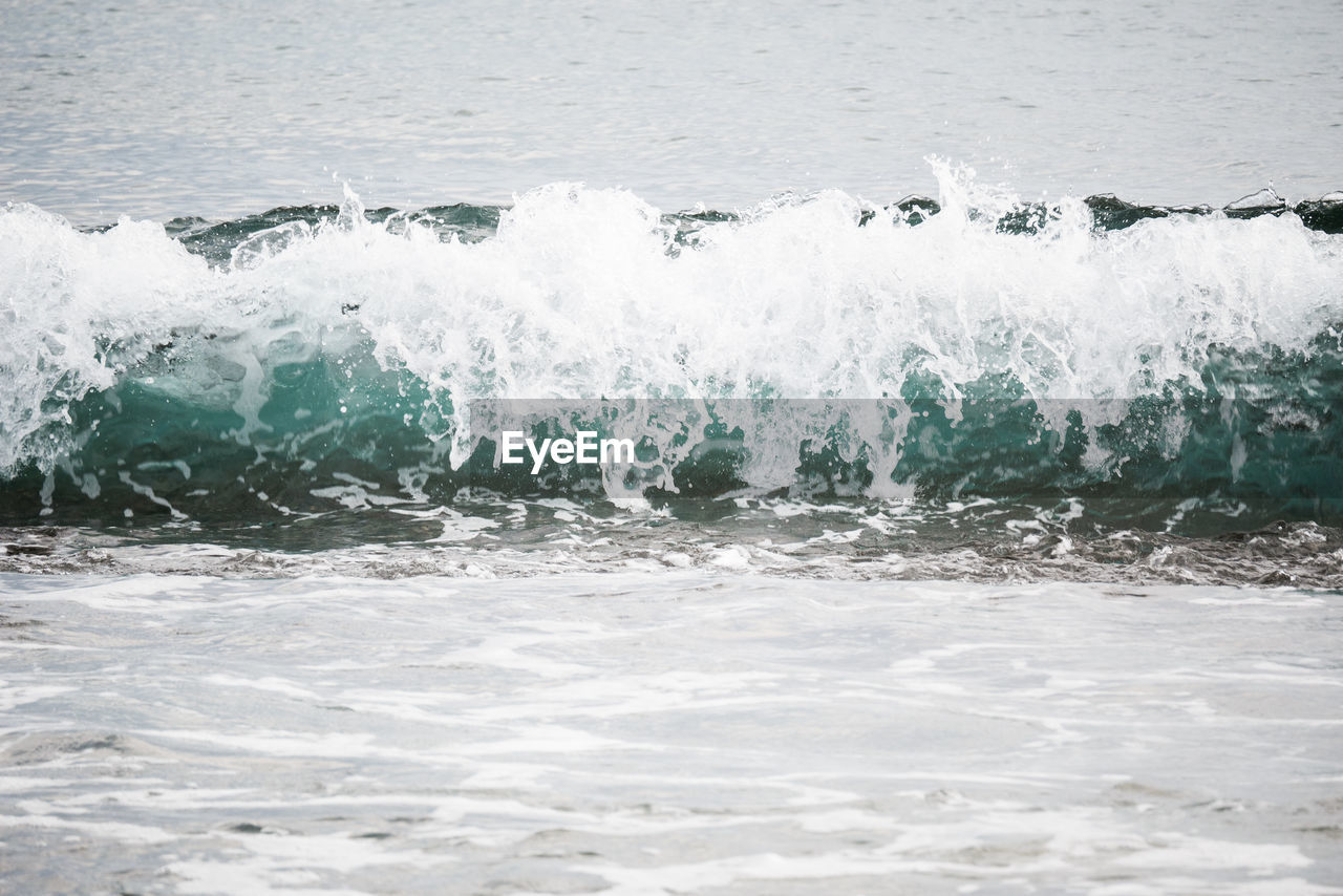 WATER SPLASHING ON BEACH