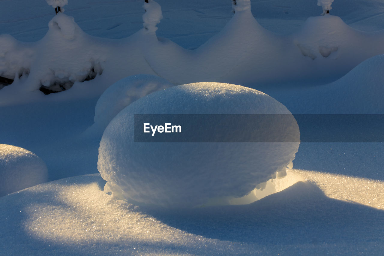 CLOSE-UP OF FROZEN WATER