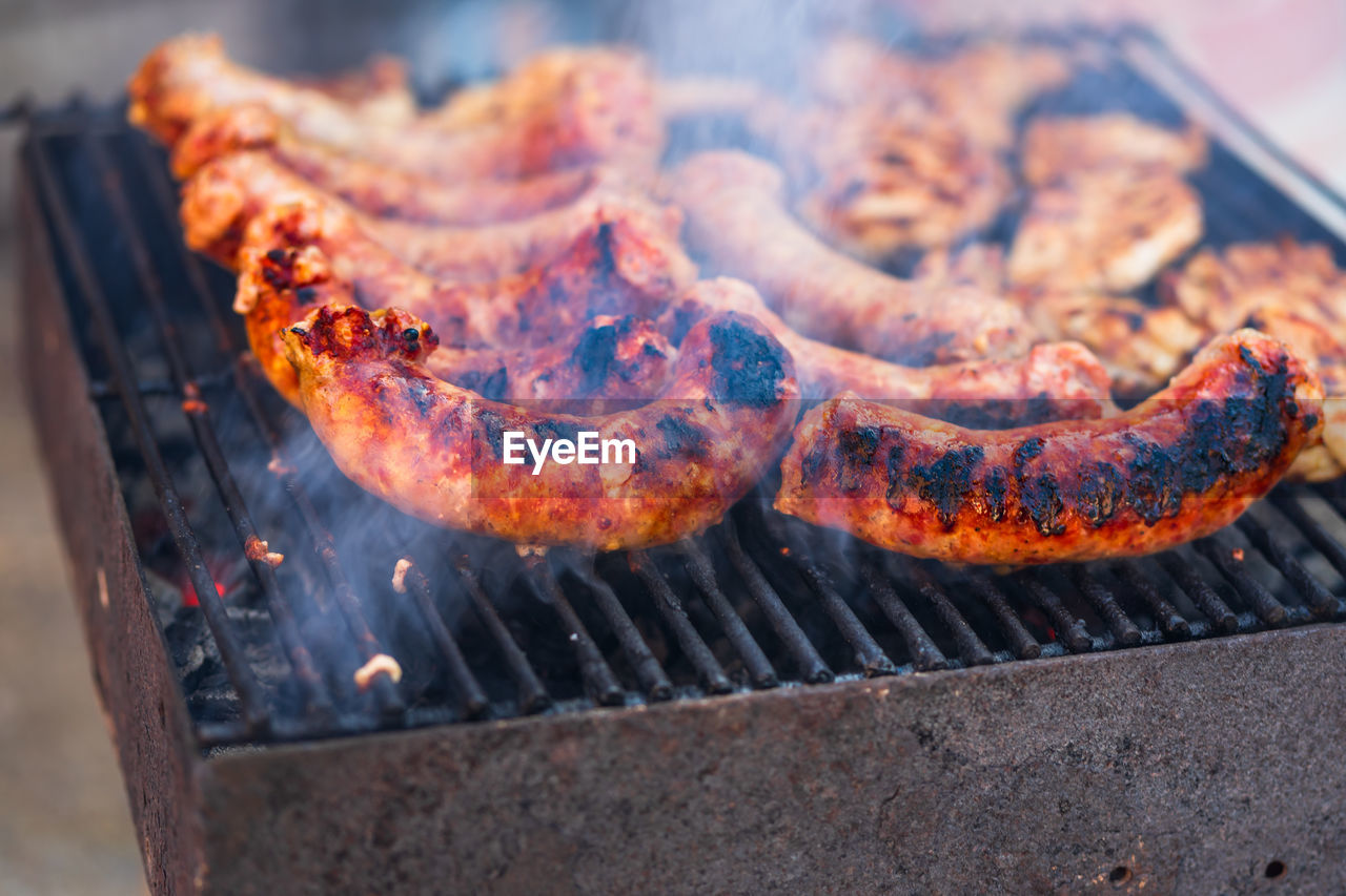 high angle view of food