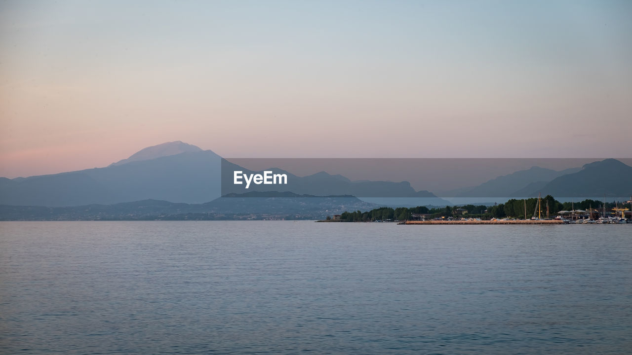 View of sea at sunset