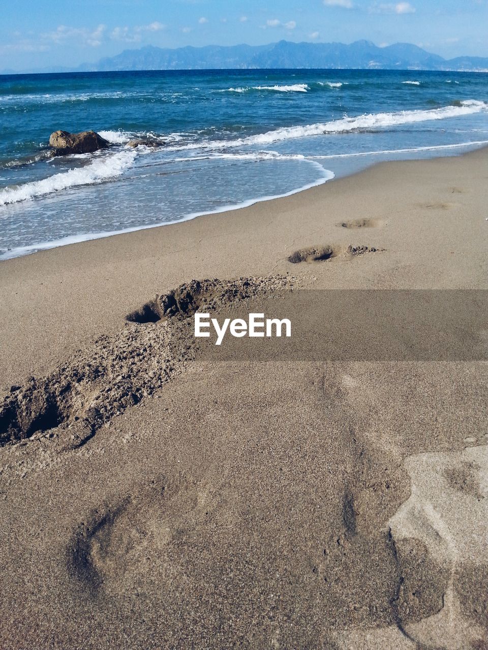 Scenic view of empty beach