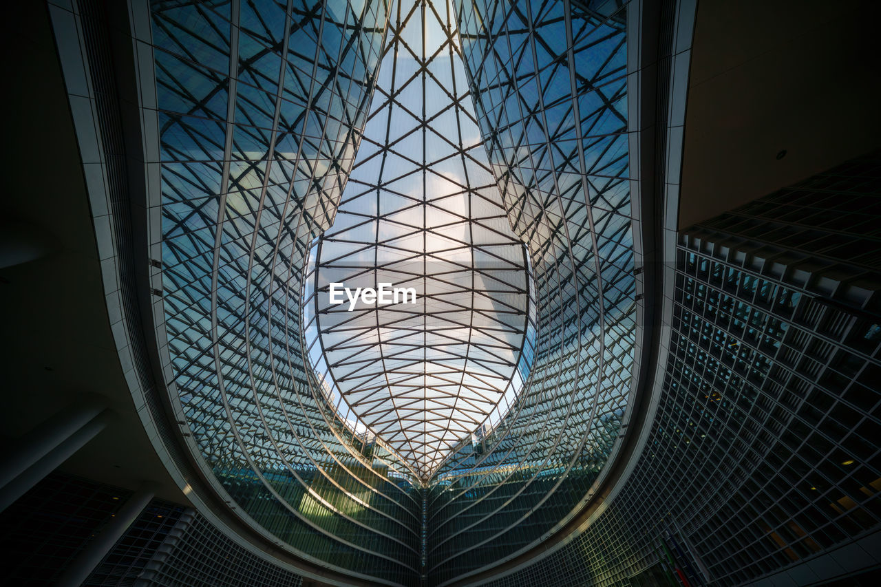 low angle view of modern building