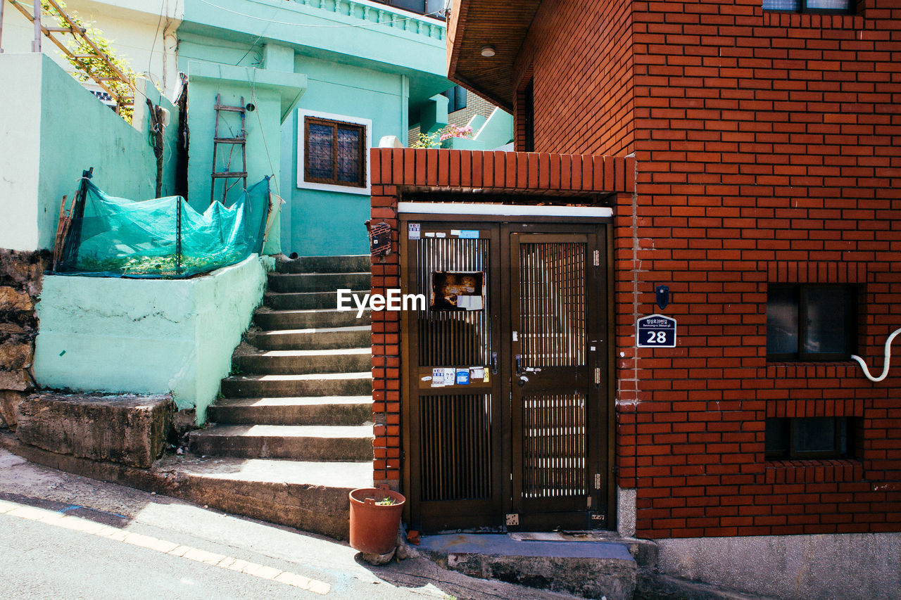 Entrance of building