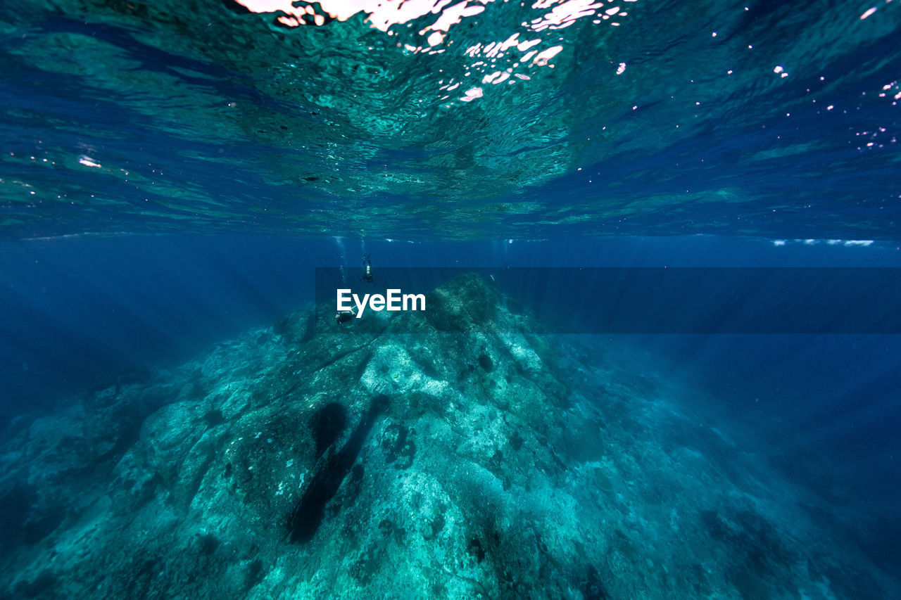 Man swimming in sea