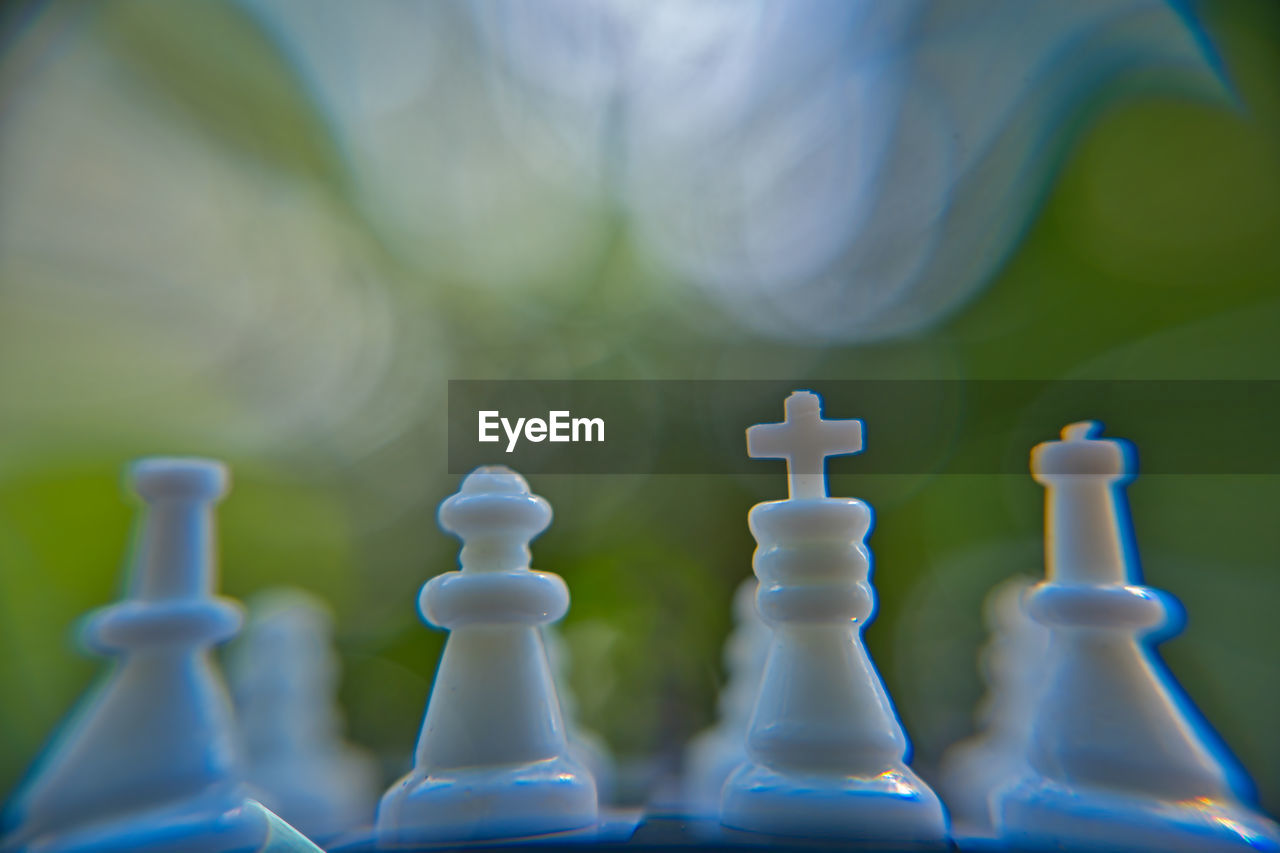 Close-up of chess pieces