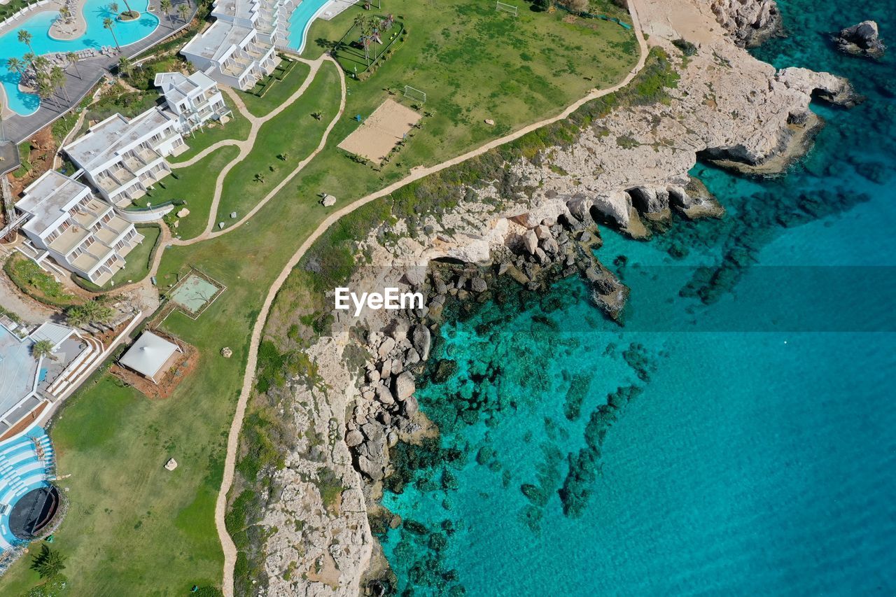 Cyprus coastal photo drone shot blue seas 