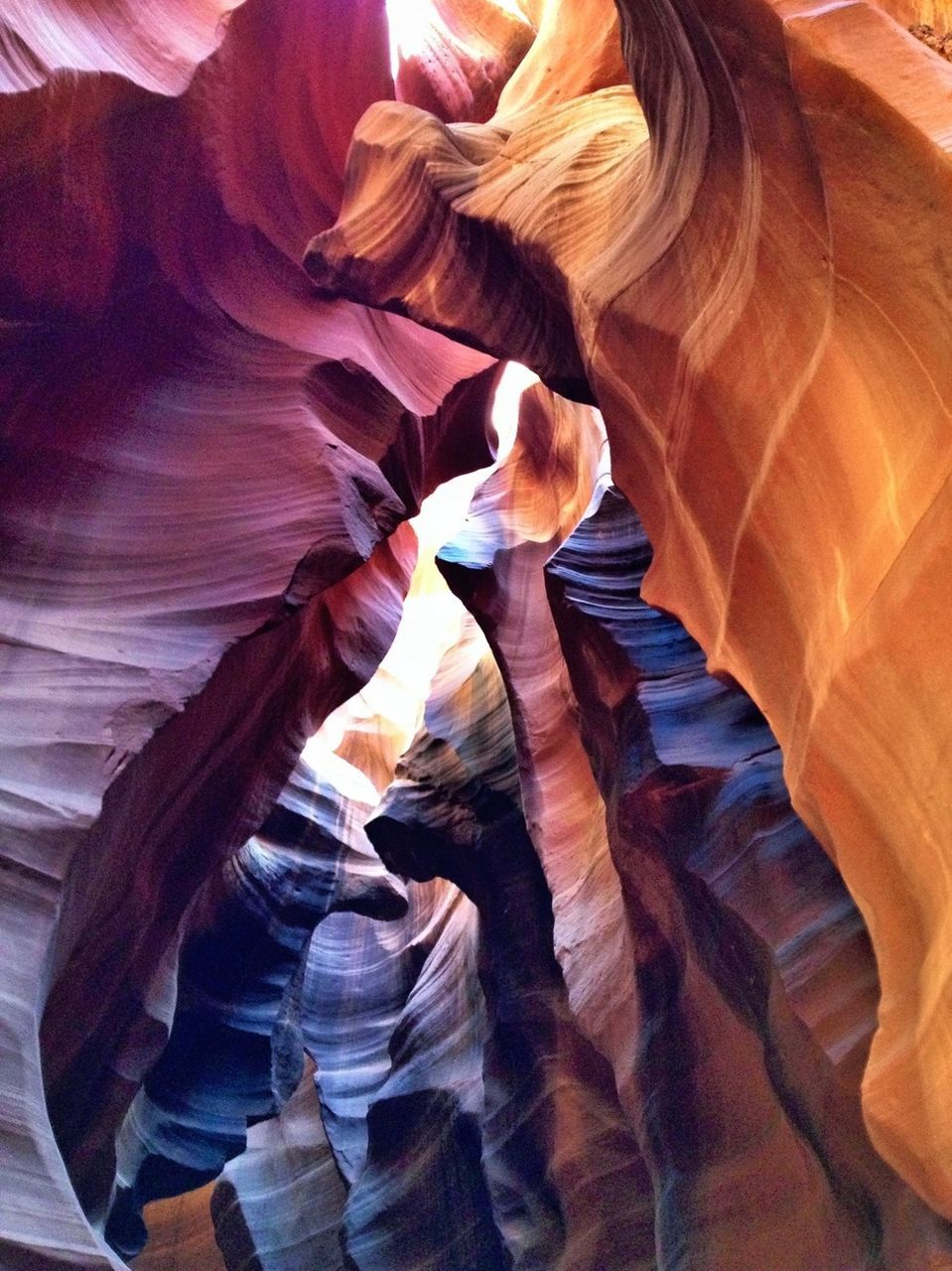 Rock formations at antelope canyon