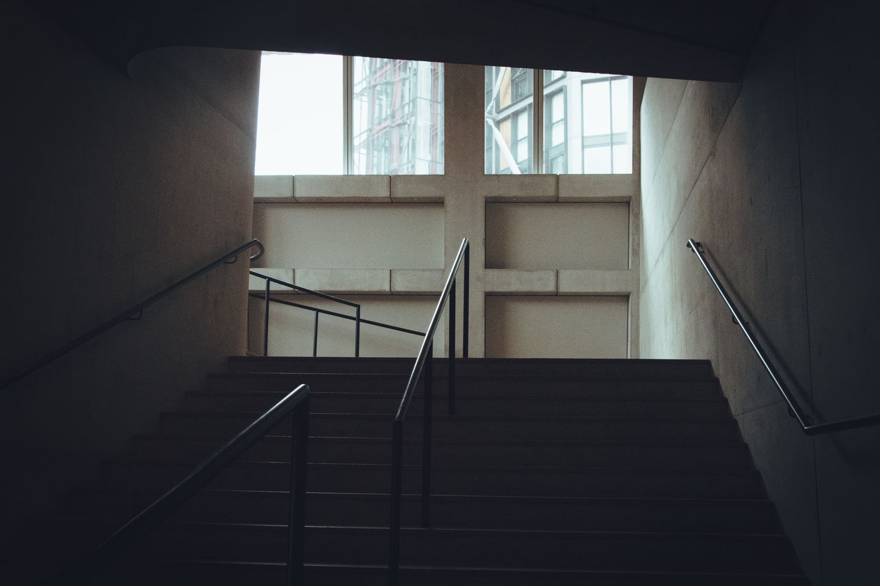 Low angle view of staircase in building