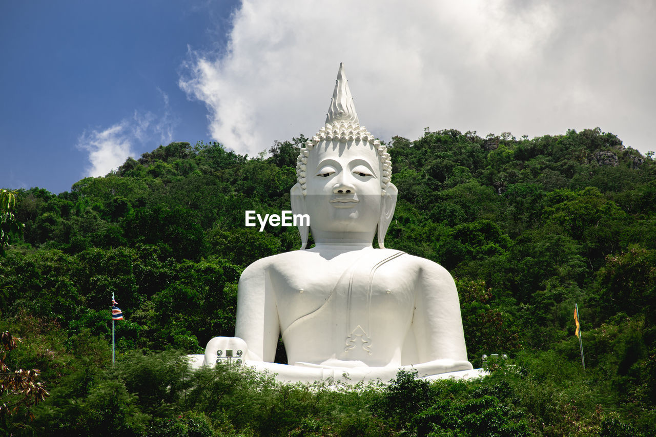 Big white buddha statue 