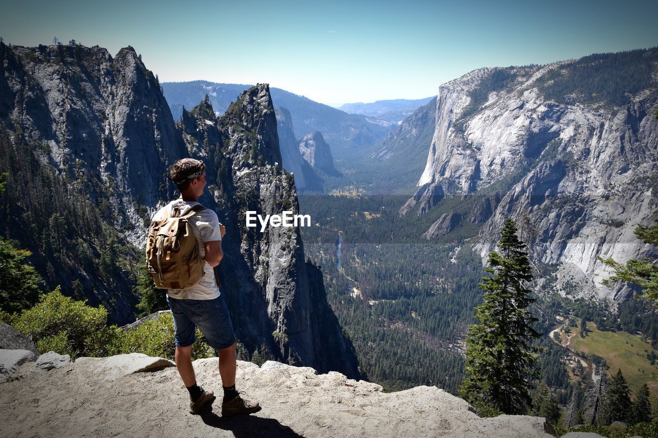 Man standing on mountain