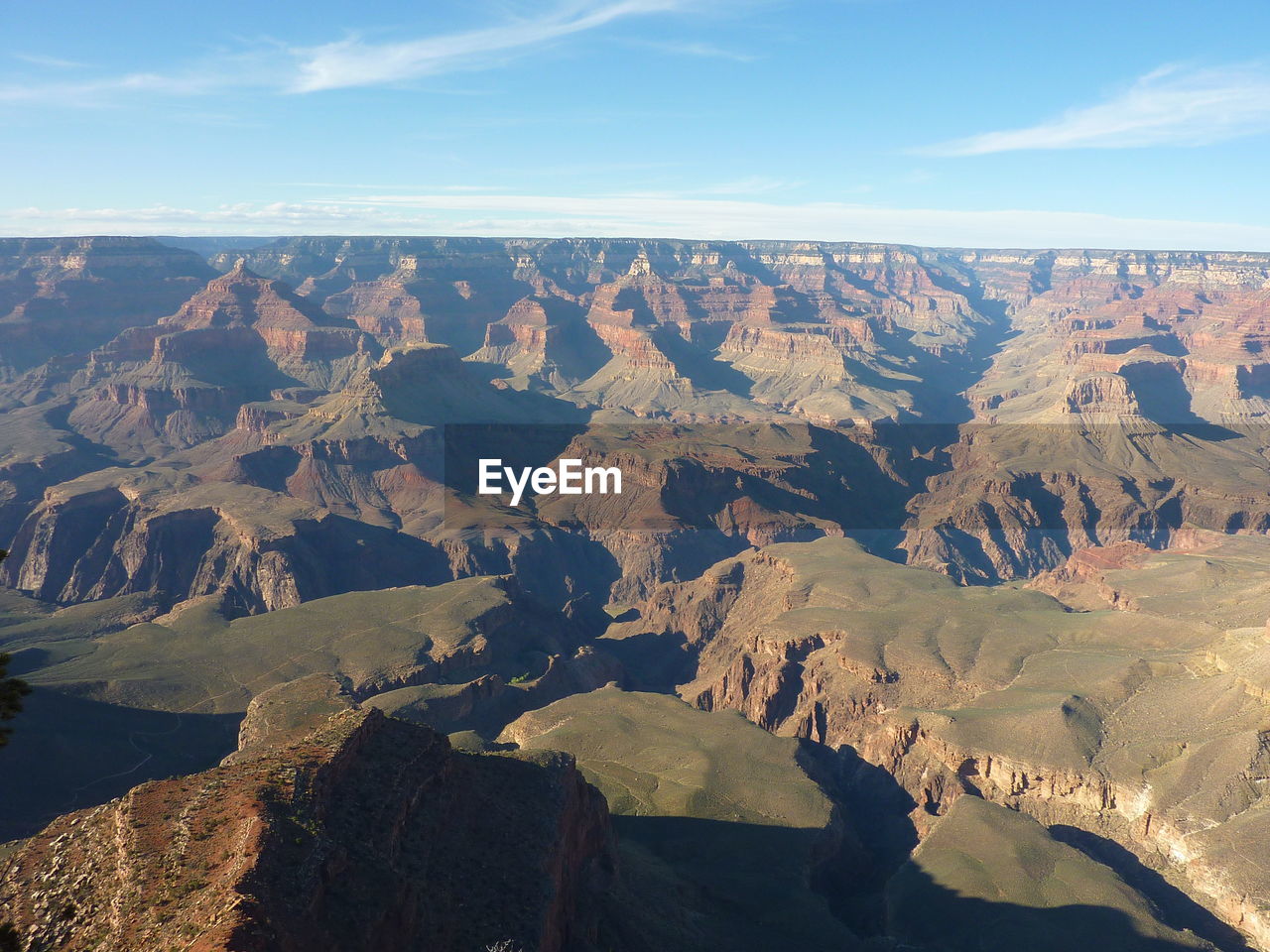 Scenic view of dramatic landscape against sky