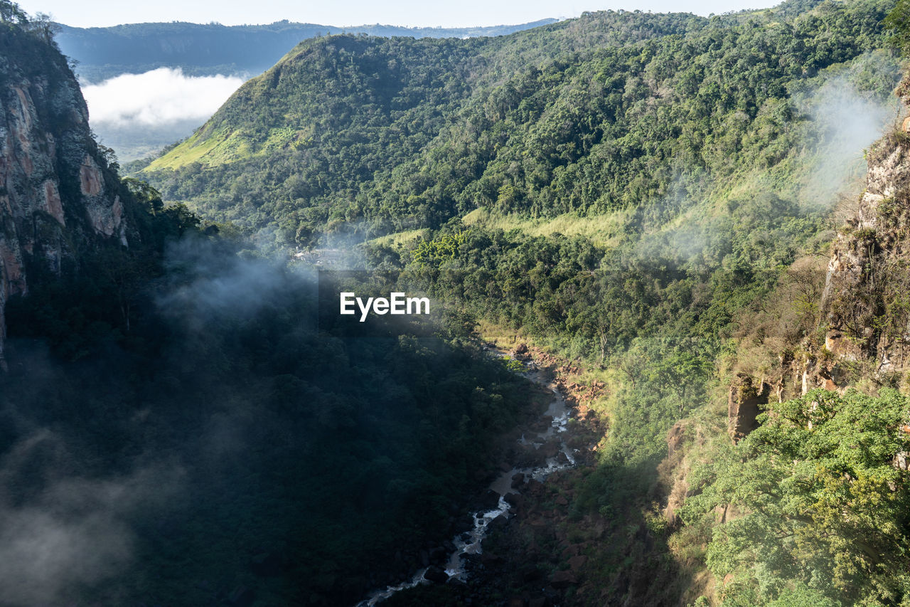 High angle view of river 