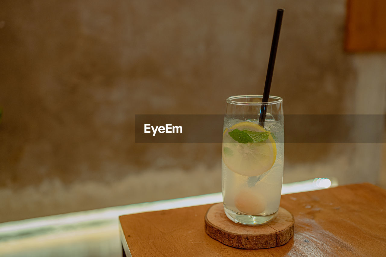 Close-up of drink on table