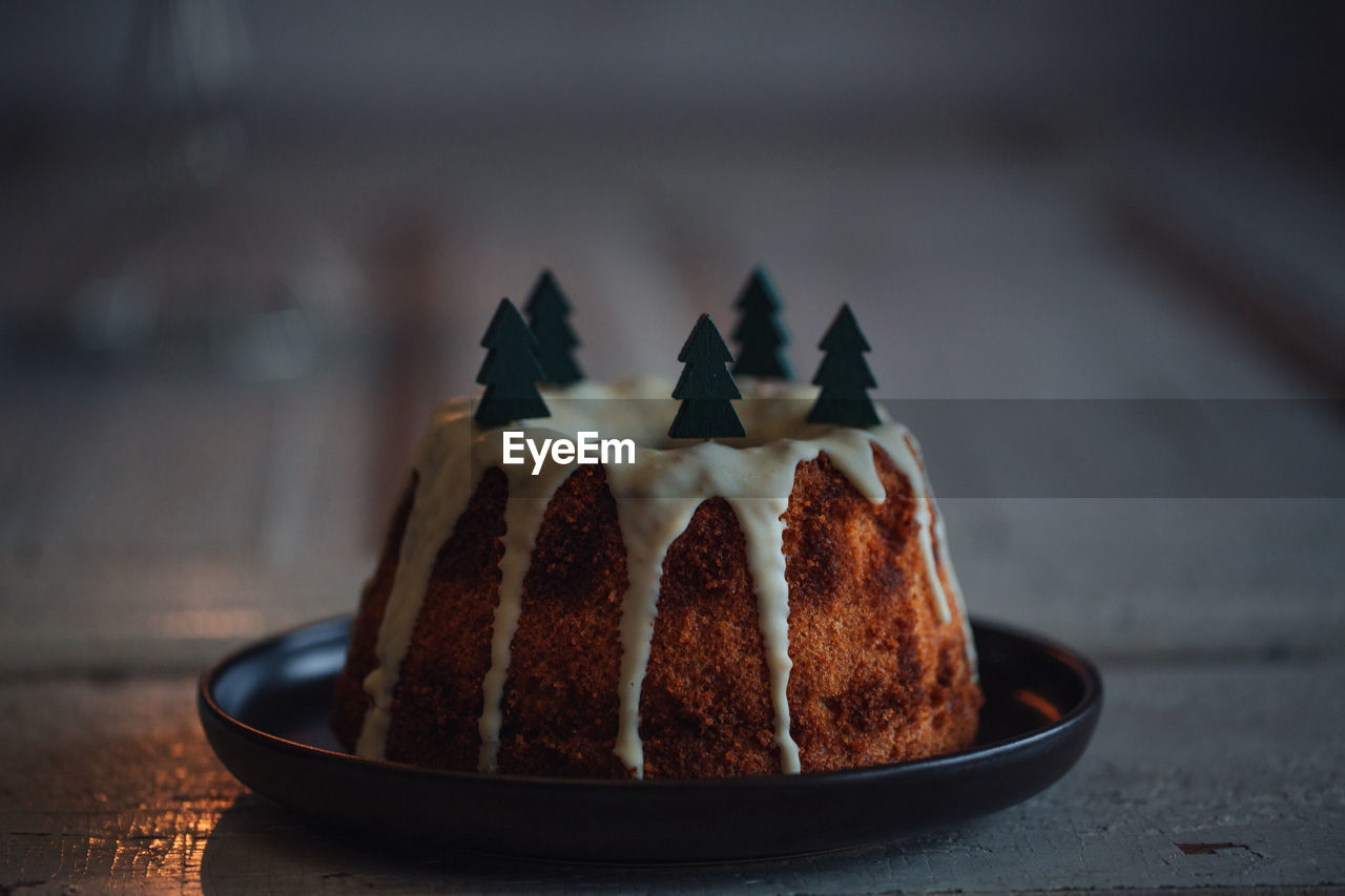 Close-up of cake on table