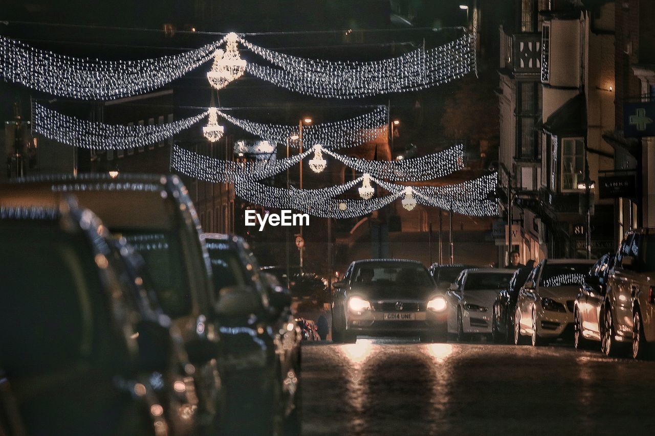 CITY STREET AT NIGHT