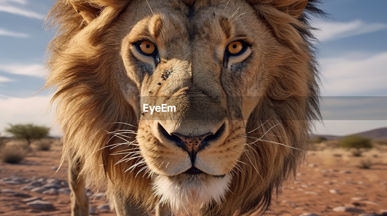 close-up portrait of lioness