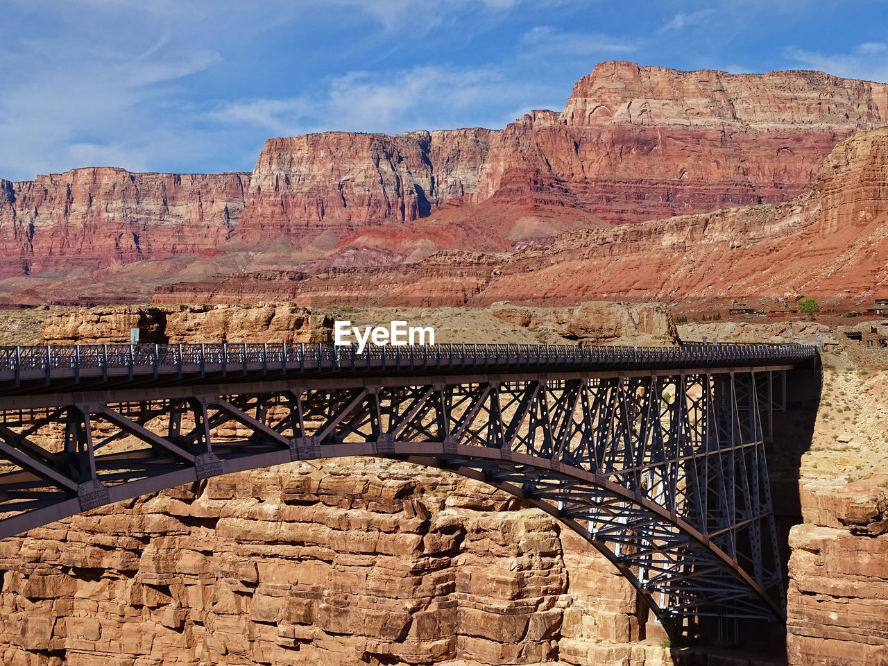 Bridge Navajo Bridge Mountain Rock - Object Rock Formation Sky Landscape Canyon Arid Climate Physical Geography Desert Arid Landscape