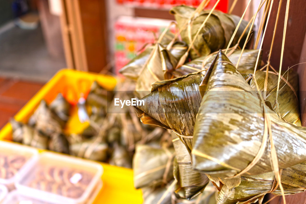 Close-up of food for sale at market stall